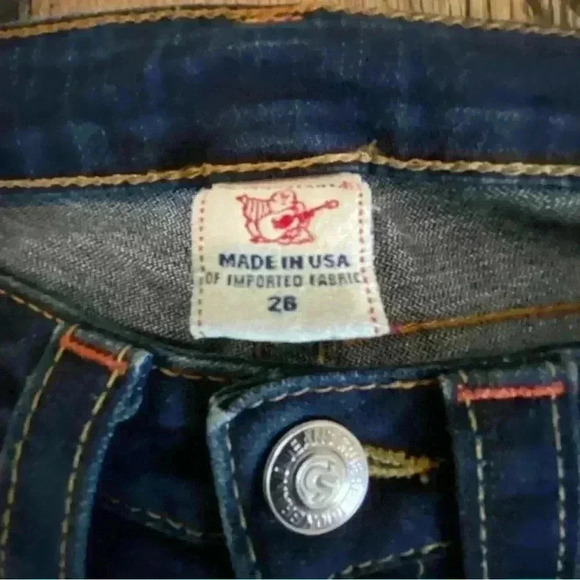 True Religion Lizzy Dark Wash Cropped Jeans Size 26 - Picture 7 of 12